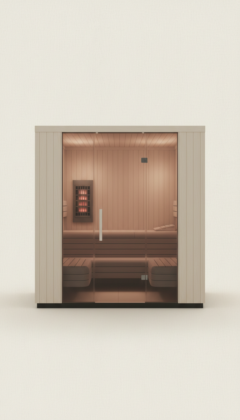 Infrared Sauna Pod—Sculpted Aluminum Frame